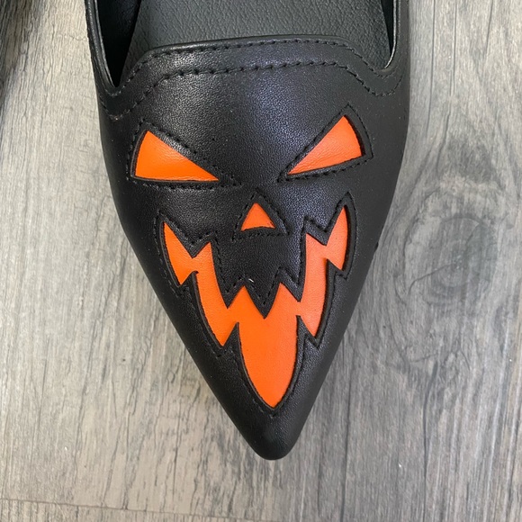Strange Cvlt Strange Cult Halloween Dagger Jack-O-Lantern Pointed Flats 9 / 10 - Picture 2 of 8
